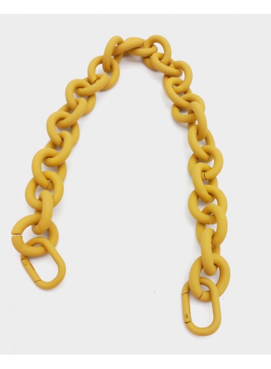 Çanta Aksesuar 48 cm Hardal Sarı Renk Buzlu (Mat) Zincir