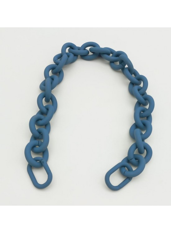 Çanta Aksesuar 48 cm İndigo Renk Buzlu (Mat) Zincir