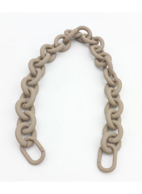 Çanta Aksesuar 48 cm Koyu Bej Renk Buzlu (Mat) Zincir
