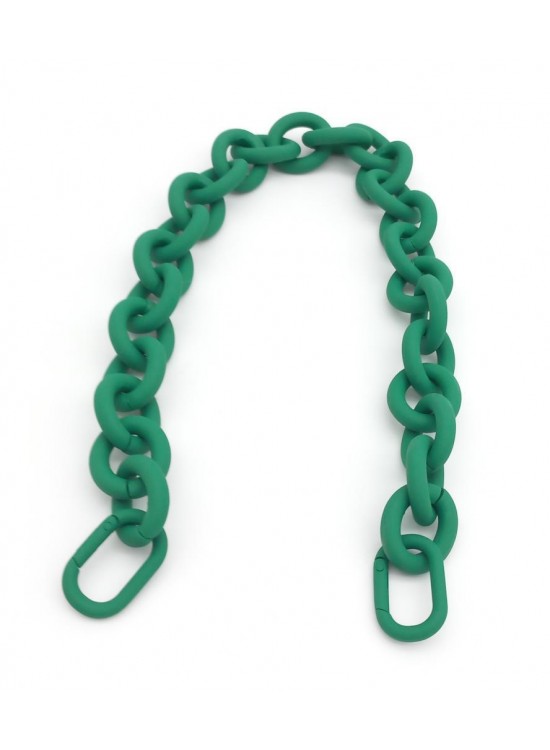 Çanta Aksesuar 48 cm Koyu Yeşil Renk Buzlu (Mat) Zincir