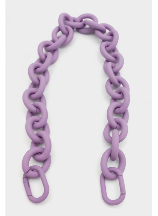 Çanta Aksesuar 48 cm Mor Renk Buzlu (Mat) Zincir