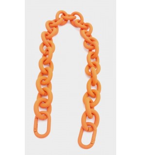 Çanta Aksesuar 48 cm Turuncu Renk Buzlu (Mat) Zincir