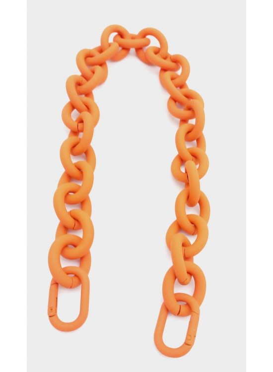 Çanta Aksesuar 48 cm Turuncu Renk Buzlu (Mat) Zincir