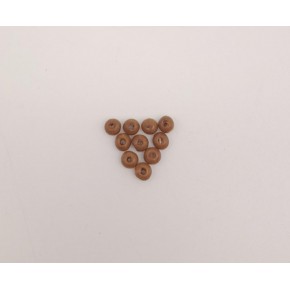 Çanta Aksesuar 4mm 10 Adet Ahşap Yuvarlak Boncuk