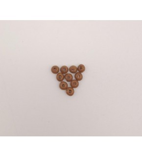 Çanta Aksesuar 4mm 10 Adet Ahşap Yuvarlak Boncuk
