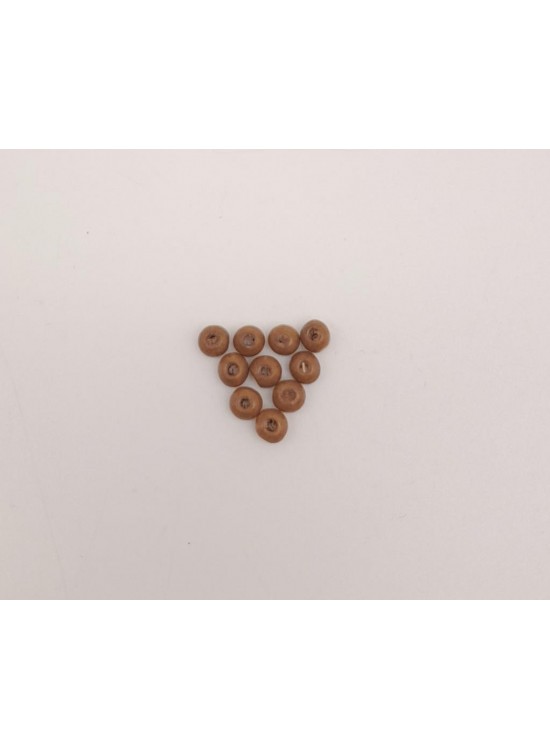 Çanta Aksesuar 4mm 10 Adet Ahşap Yuvarlak Boncuk