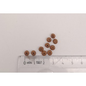 Çanta Aksesuar 4mm 10 Adet Ahşap Yuvarlak Boncuk