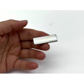 Çanta Aksesuar 4x1.2 cm Metal  Plaka Süs Gümüş  Renk 1 Adet