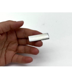 Çanta Aksesuar 4x1.2 cm Metal  Plaka Süs Gümüş  Renk 1 Adet