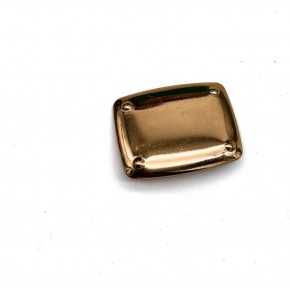 Çanta Aksesuar 4x3  cm Metal  Plaka Süs Light Gold  Renk 1 Adet