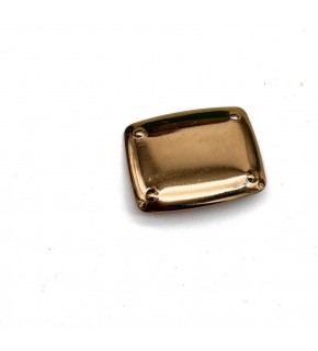 Çanta Aksesuar 4x3  cm Metal  Plaka Süs Light Gold  Renk 1 Adet