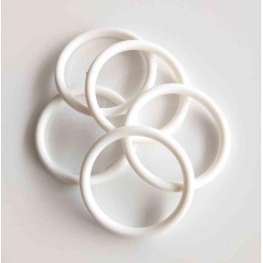 Çanta Aksesuar 5 Adet 8 Cm Plastik Halka Beyaz