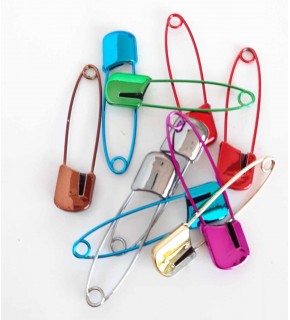 Çanta Aksesuar 5 Adet Renkli Çengelli İğne 4 Cm Küçük