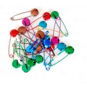 Çanta Aksesuar 5 Adet Renkli Çengelli İğne 5 Cm Yuvarlak Model