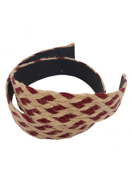 Çanta Aksesuar 5 cm Jüt Örme Kolon Bordo Renk 1 metre