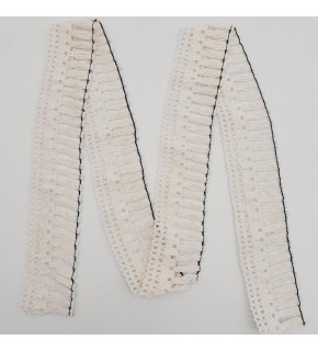 Çanta Aksesuar 5 cm Şerit Süs Krem Renk 1 metre