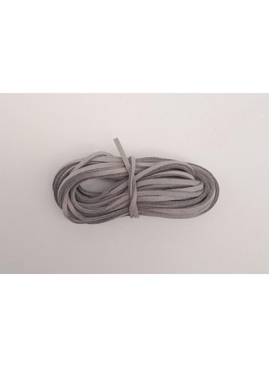 Çanta Aksesuar 5 metre Açık Gri Nubuk Deri İp No:16