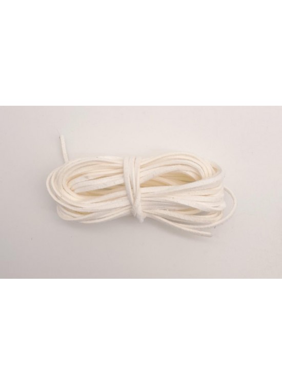 Çanta Aksesuar 5 metre Beyaz Nubuk Deri İp No:18