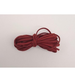 Çanta Aksesuar 5 metre Bordo Nubuk Deri İp No:13