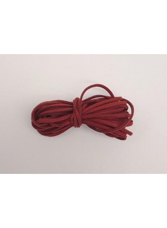 Çanta Aksesuar 5 metre Bordo Nubuk Deri İp No:13