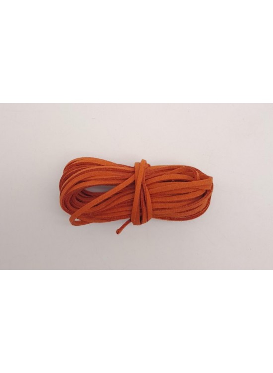 Çanta Aksesuar 5 metre Kiremit Renk Nubuk Deri İp No:20