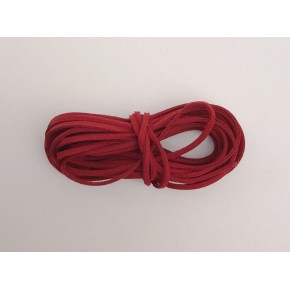 Çanta Aksesuar 5 metre Kırmızı Nubuk Deri İp No:1