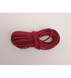Çanta Aksesuar 5 metre Kırmızı Nubuk Deri İp No:1