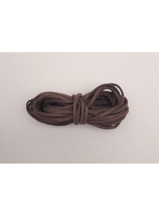 Çanta Aksesuar 5 metre Koyu Kahve Nubuk Deri İp No:17