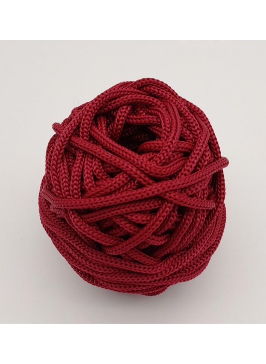 Çanta Aksesuar 5 mm Bordo Renk Polyester Makrome