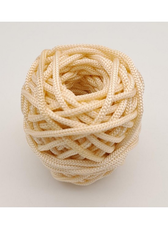 Çanta Aksesuar 5 mm Krem Renk Polyester Makrome