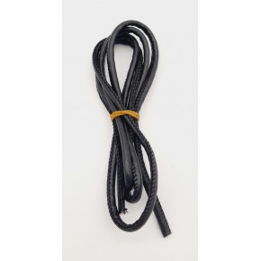 Çanta Aksesuar 5 Mm Siyah Renk Suni Deri İp 1 metre