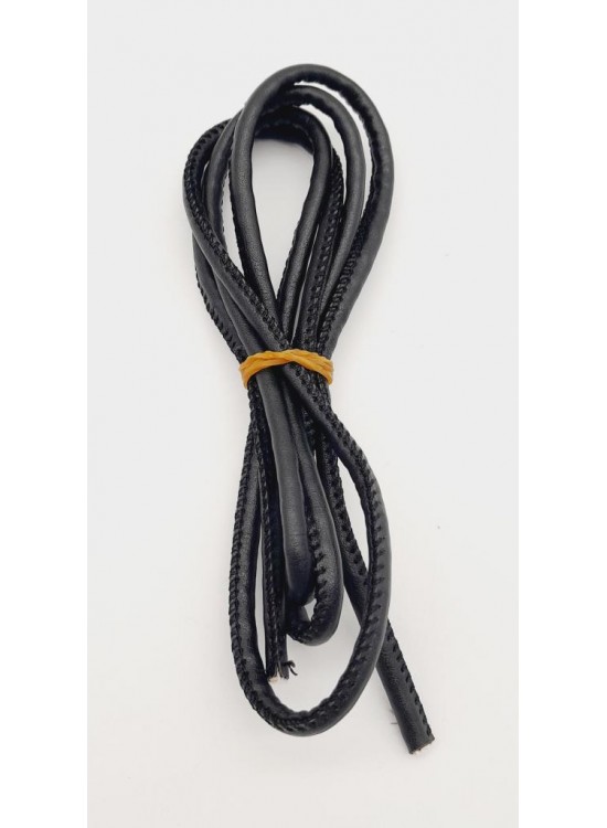 Çanta Aksesuar 5 Mm Siyah Renk Suni Deri İp 1 metre