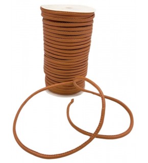 Çanta Aksesuar 5 Mm Sütlü Kahve  Renk Suni Deri İp 1 metre