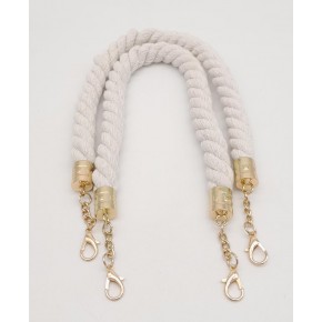 Çanta Aksesuar 50 cm Pamuklu Halat Model Çift Çanta Sapı Light Gold Metalli