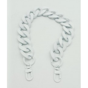 Çanta Aksesuar 50x3.3 cm Beyaz Renk Buzlu (Mat) Zincir