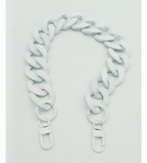 Çanta Aksesuar 50x3.3 cm Beyaz Renk Buzlu (Mat) Zincir