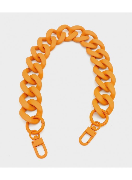 Çanta Aksesuar 50x3.3 cm Turuncu Renk Buzlu (Mat) Zincir