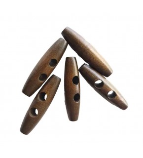 Çanta Aksesuar 5Li Ahşap Çoban Düğme 4 Cm Haki