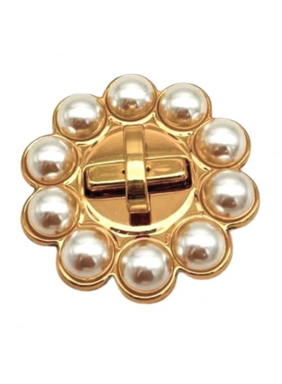 Çanta Aksesuar 6 cm İncili Yuvarlak Light Gold Kilit Çanta Aksesuar 6 cm İncili Yuvarlak Light Gold Kilit