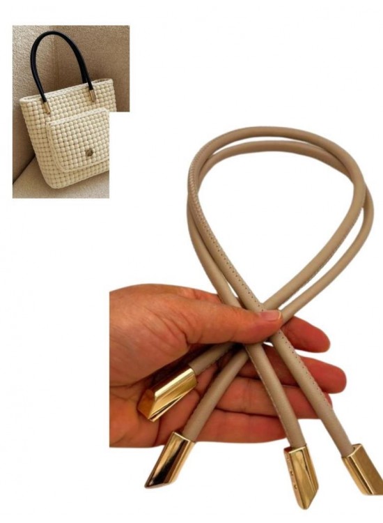 Çanta Aksesuar 60 cm Bej Renk Trend Model Çift Çanta Sapı Çanta Aksesuar 60 cm Bej Renk Trend Model Çift Çanta Sapı