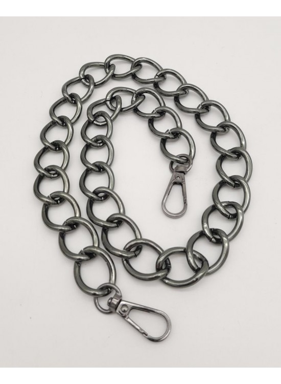 Çanta Aksesuar 60 cm Füme Renk Kancalı Geniş Çanta Zinciri