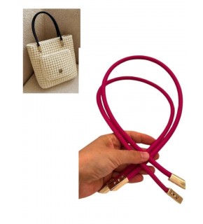 Çanta Aksesuar 60 cm Fuşya Renk Trend Model Çift Çanta Sapı