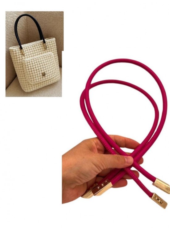 Çanta Aksesuar 60 cm Fuşya Renk Trend Model Çift Çanta Sapı Çanta Aksesuar 60 cm Fuşya Renk Trend Model Çift Çanta Sapı