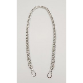 Çanta Aksesuar 60 cm Gümüş Renk Kancalı Çift Halkalı Çanta Zinciri