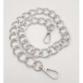 Çanta Aksesuar 60 cm Gümüş Renk Kancalı Geniş Çanta Zinciri