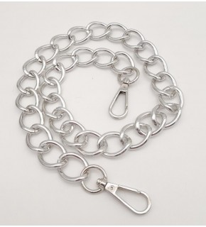 Çanta Aksesuar 60 cm Gümüş Renk Kancalı Geniş Çanta Zinciri