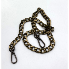 Çanta Aksesuar 60 cm İnce Antik Renk Kancalı Çanta Zinciri