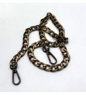 Çanta Aksesuar 60 cm İnce Antik Renk Kancalı Çanta Zinciri