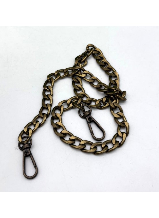 Çanta Aksesuar 60 cm İnce Antik Renk Kancalı Çanta Zinciri