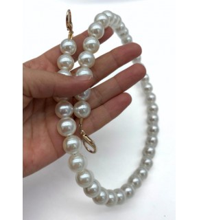 Çanta Aksesuar 60 cm İncili Çanta Sapı, İncili Çanta Kulpu, İncili Zincir